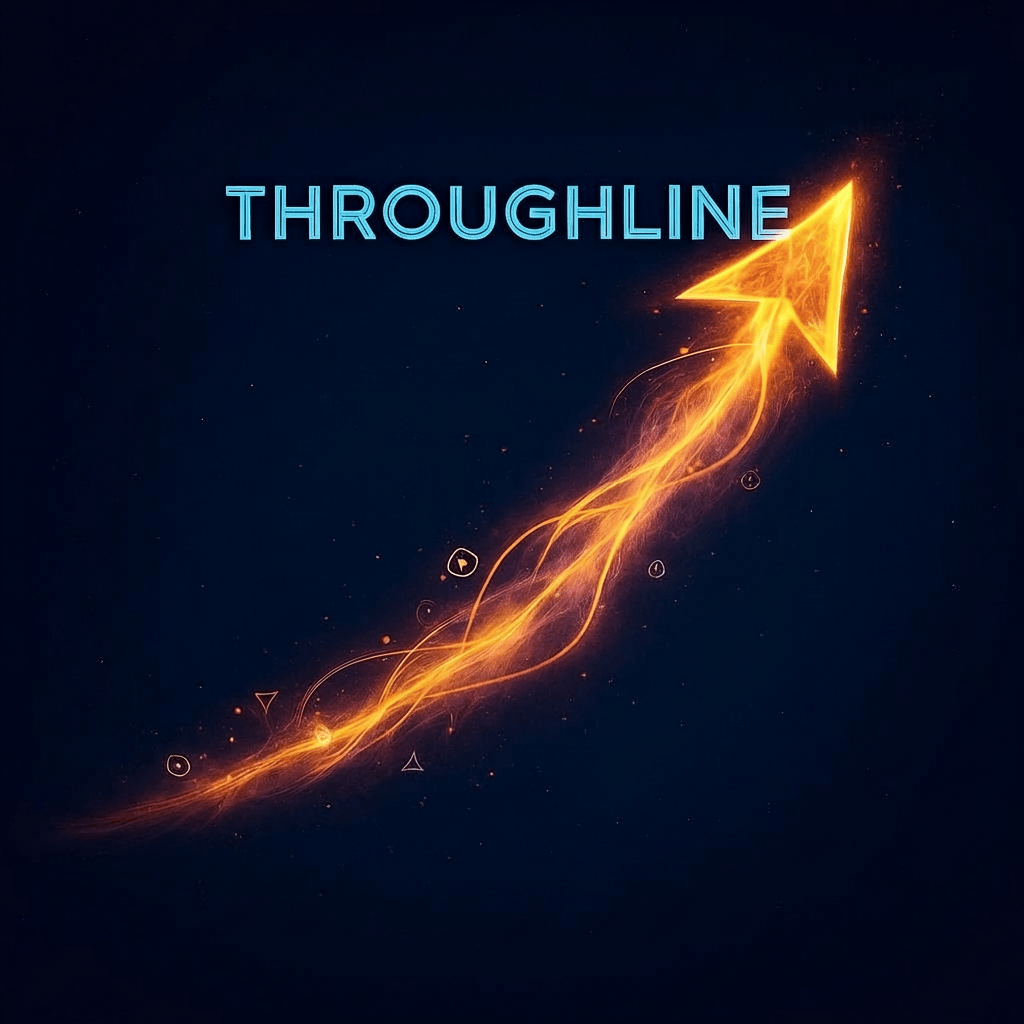 Four fiery orange arrows with glowing trails pointing upward on a dark background